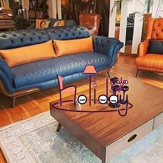 chester lucas model eight seater sofa navy orange