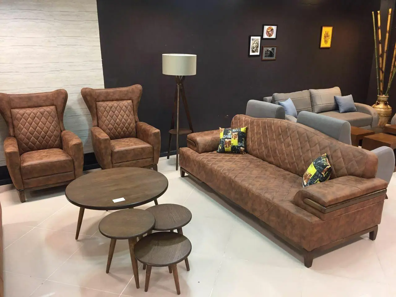 eqlima design sofa in brown color