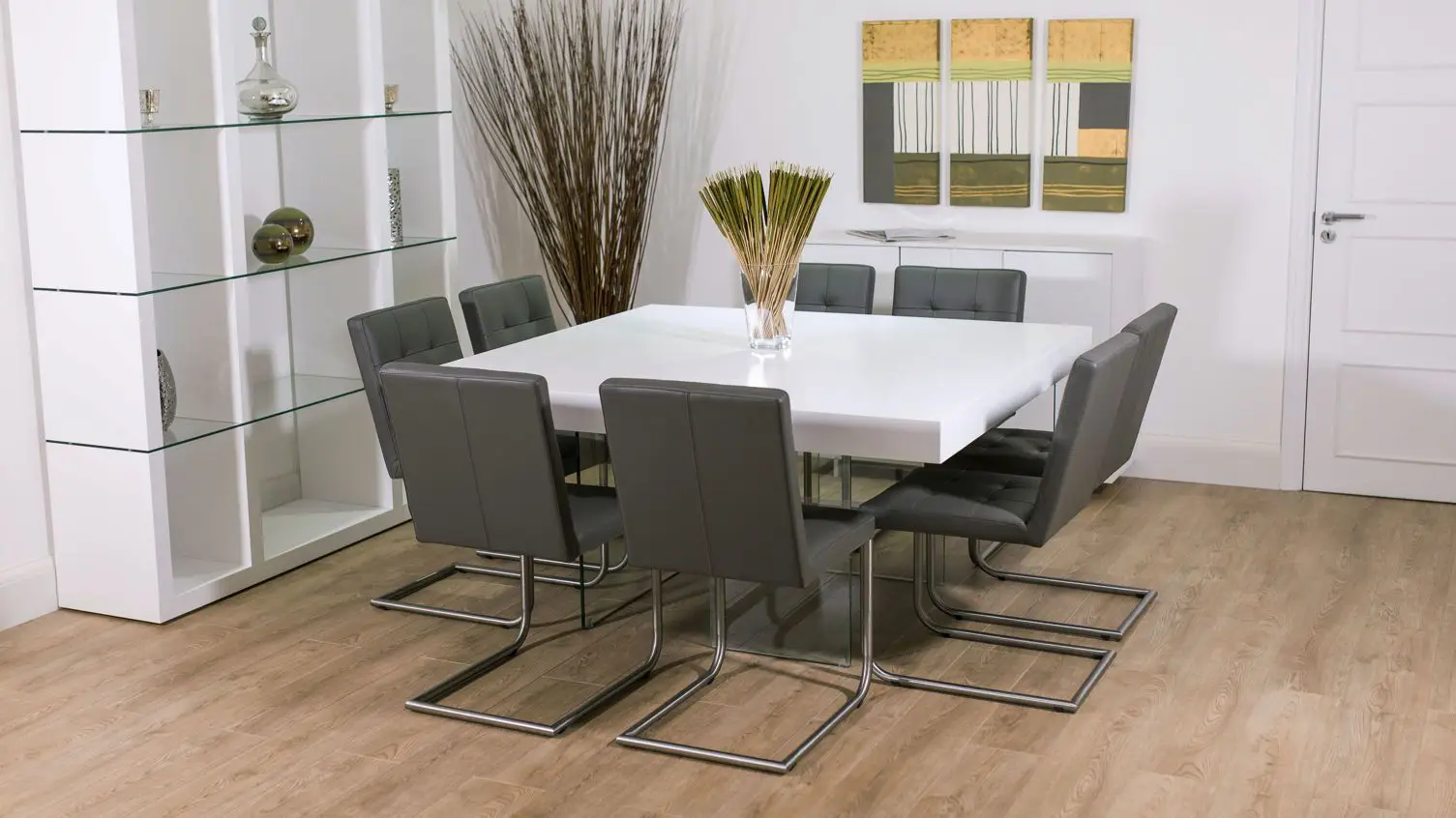 Modern Square Dining Table For 8