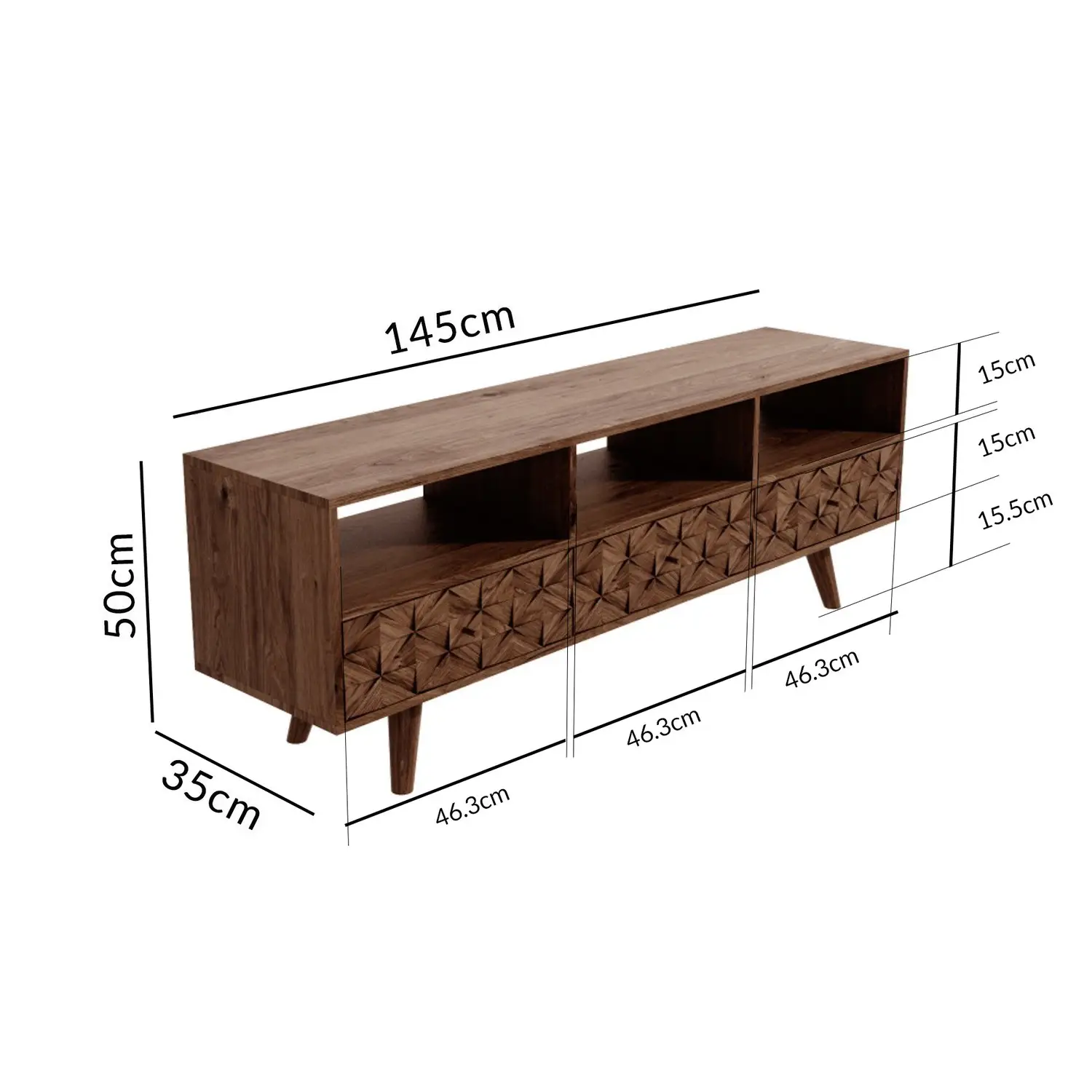 TV table size