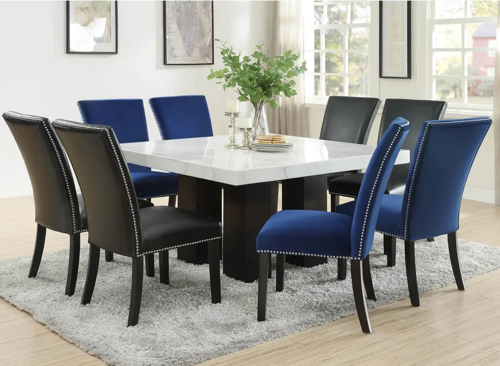 camilla square dining table and 6 chairs