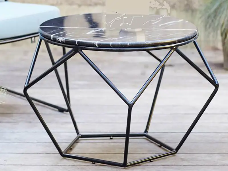 metal tea table modern living room round