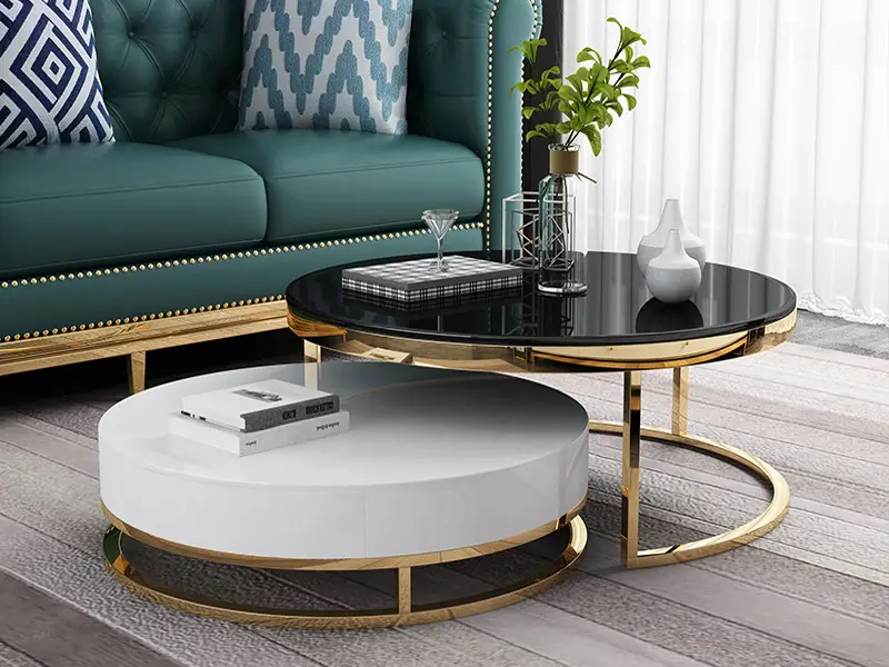 stylish and new tea table modern luxury book flower on top