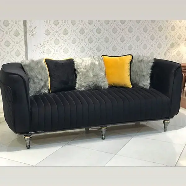 A sample of Diana sofa black color