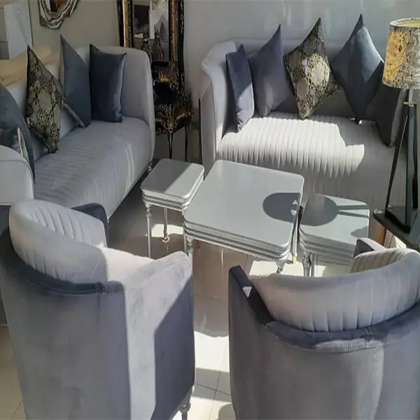 A sample of Diana sofa dark gray color