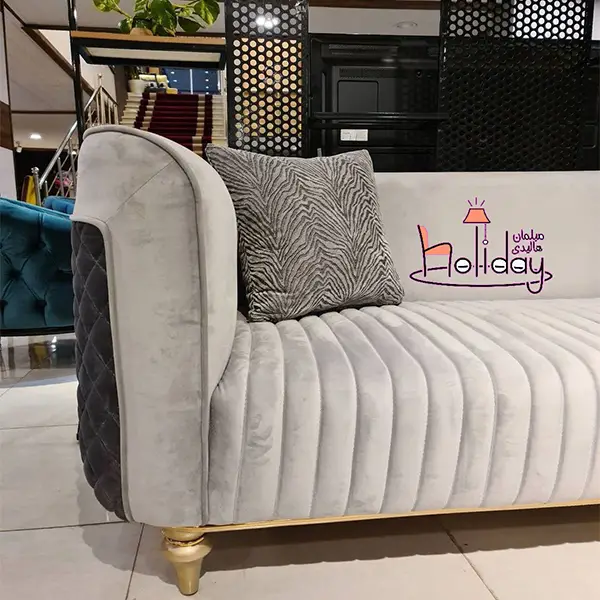 A sample of Diana sofa light gray color