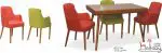 dining table and chairs code 615 and 116 green and red