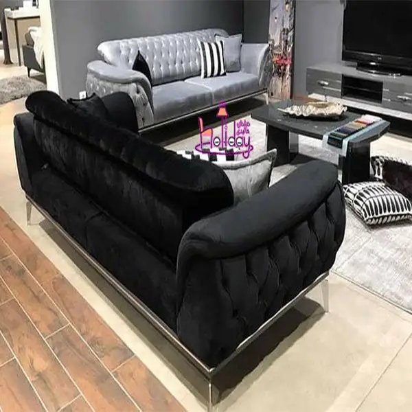 A sample of Patrice sofa design black color
