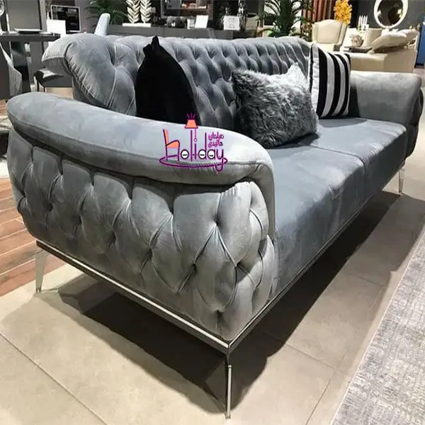 A sample of Patrice sofa in special dark gray color