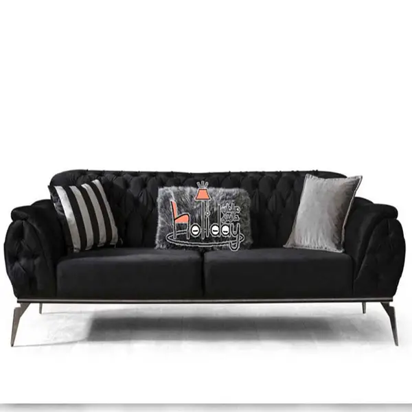 A sample of Patrice sofa of black color
