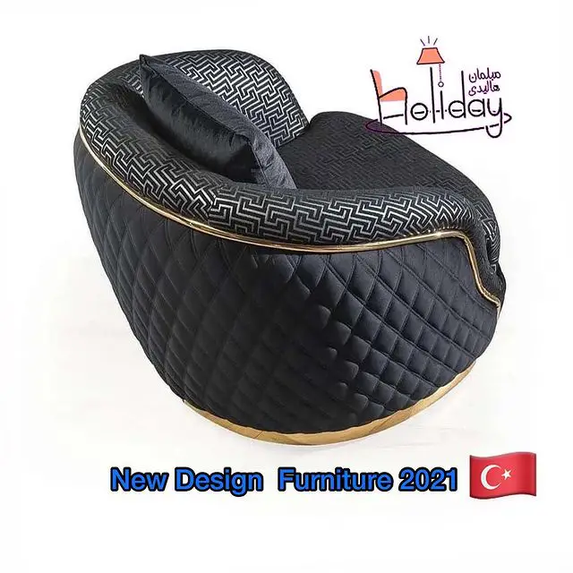 An example Venus model of the holiday sofa black color Luxury design