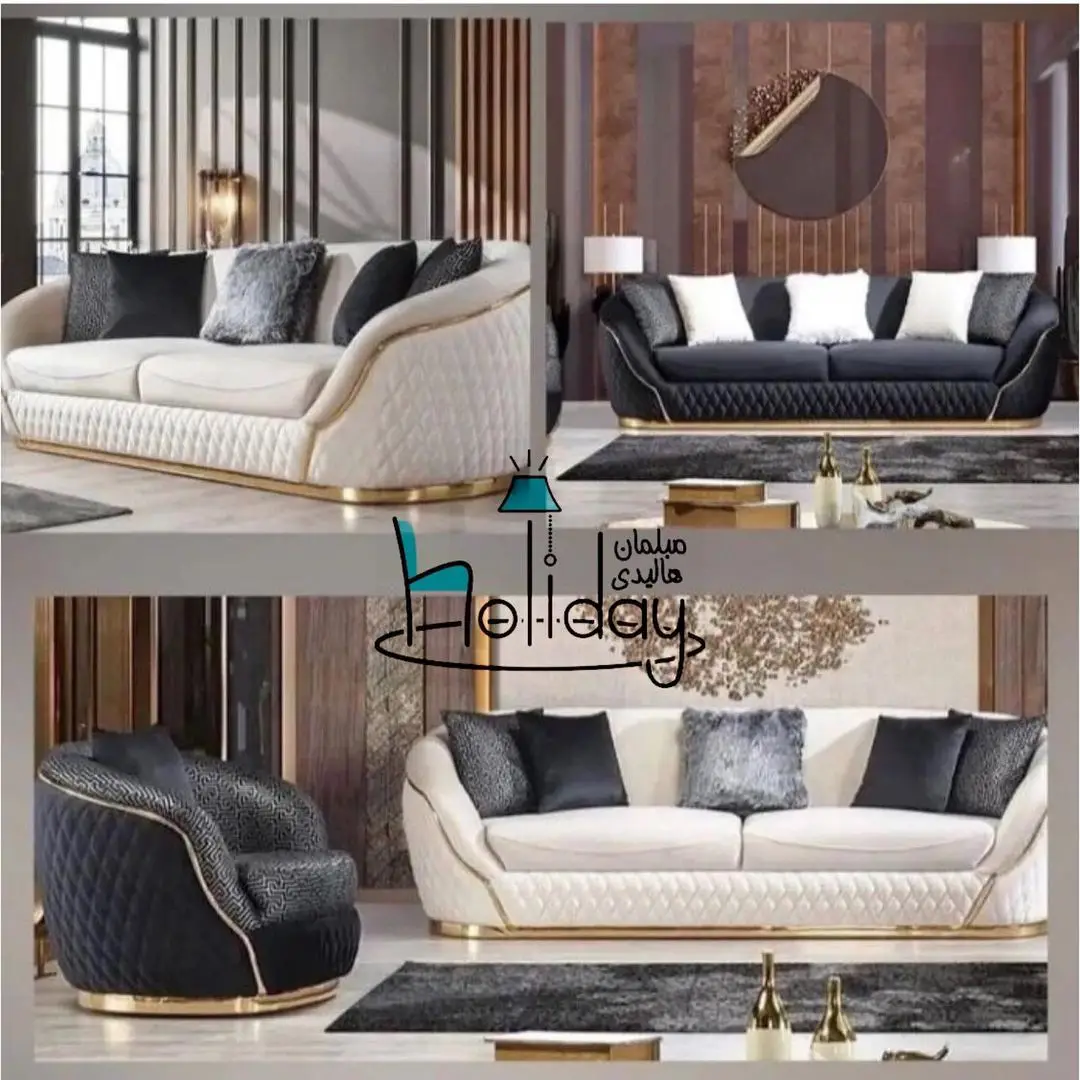 An example Venus model of the holiday sofa white and black color Luxury design