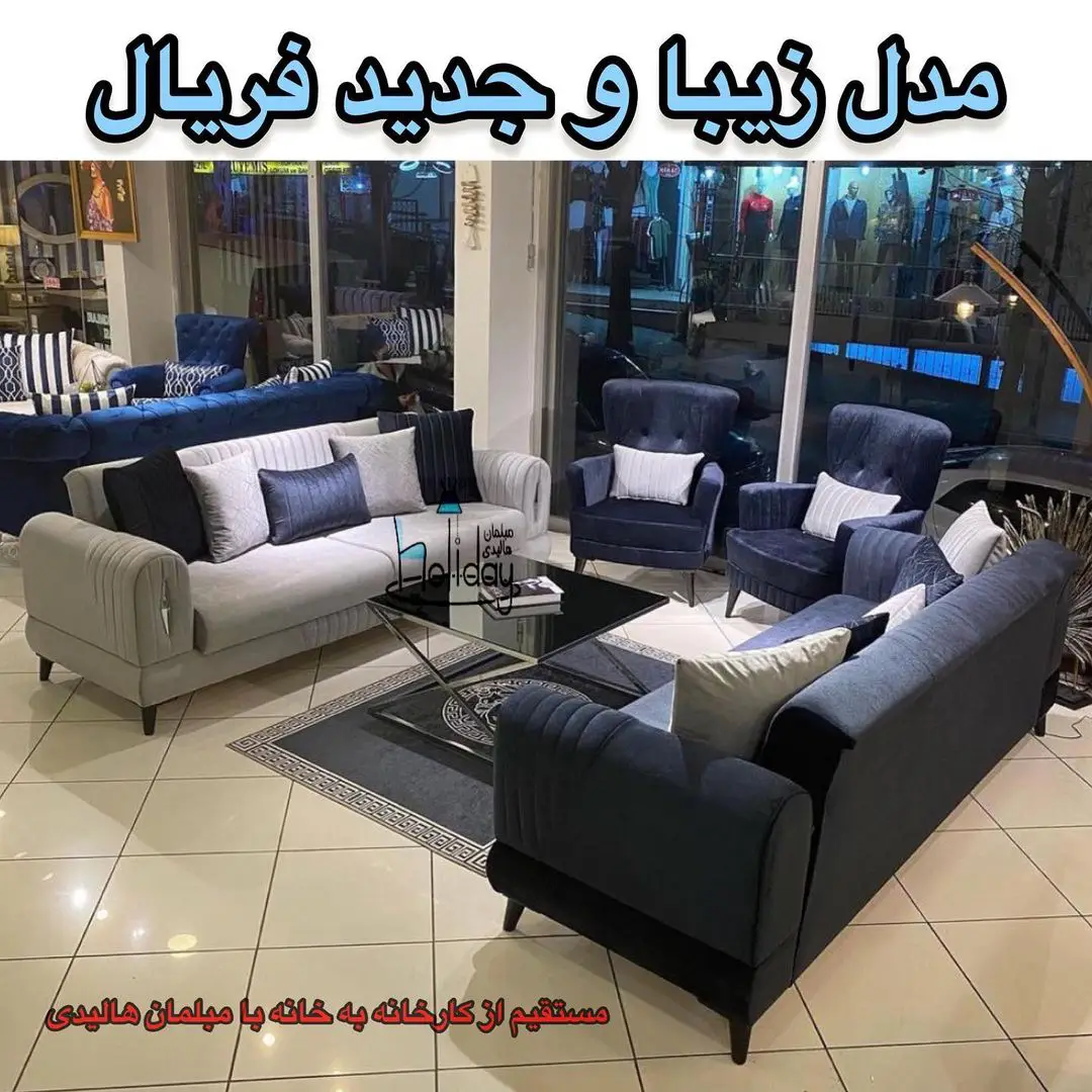 An example Farial model of the holiday sofa in black and gray color From factory to home 1