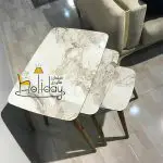 Zulfa model sofa table light color marble