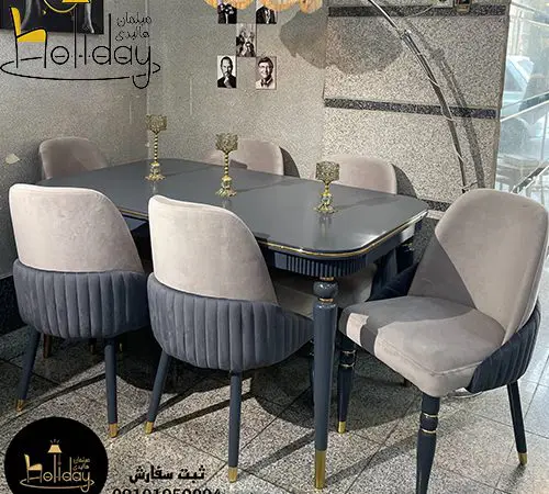 Diana model dining table gray color