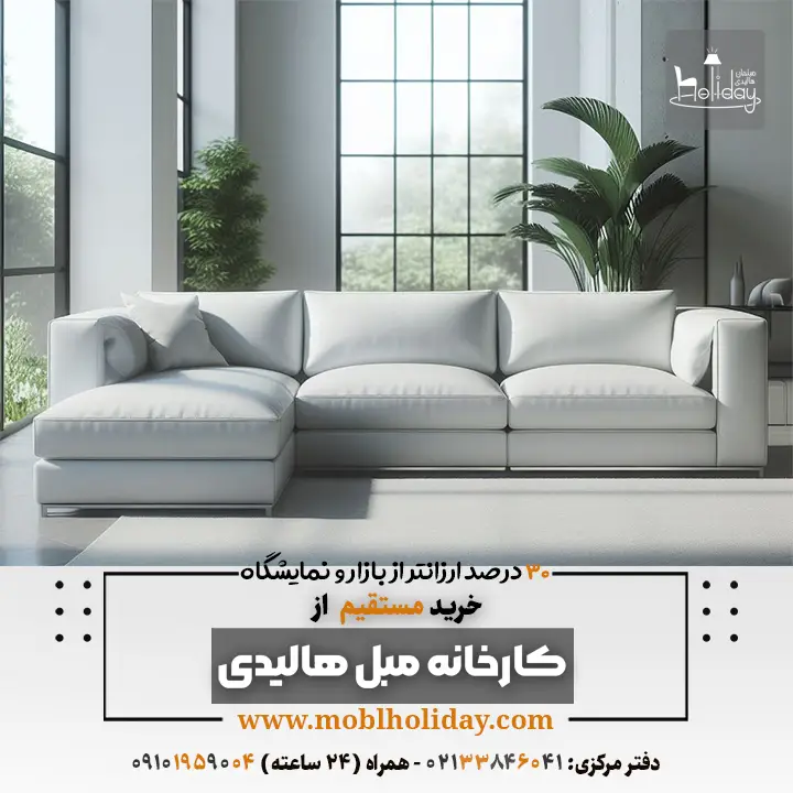 L sofa white color