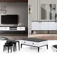 Mirror and console set TV table and elize model sofa table