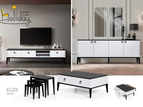 Mirror and console set TV table and elize model sofa table