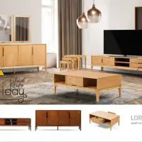 Mirror and console set TV table and sofa front table Lorenzo model