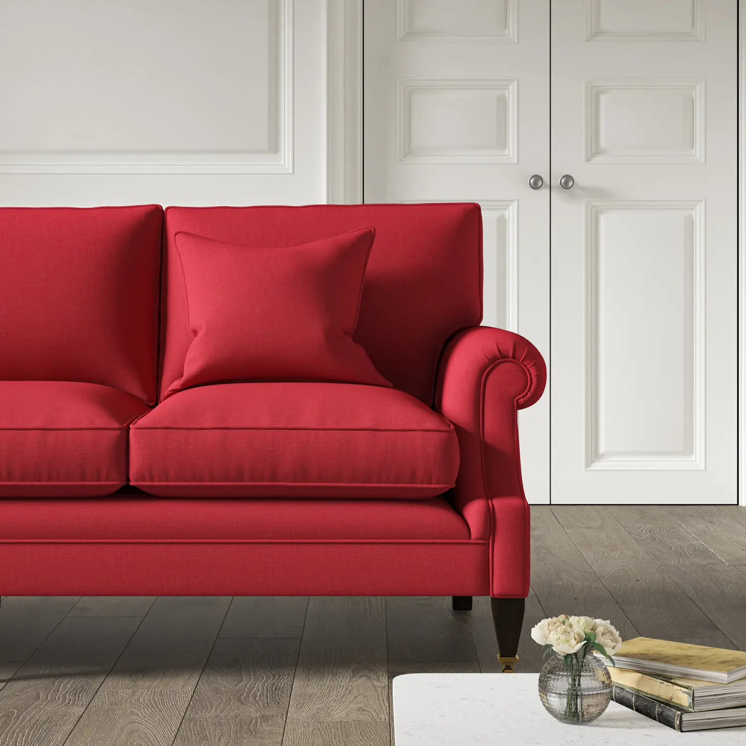Crimson sofa